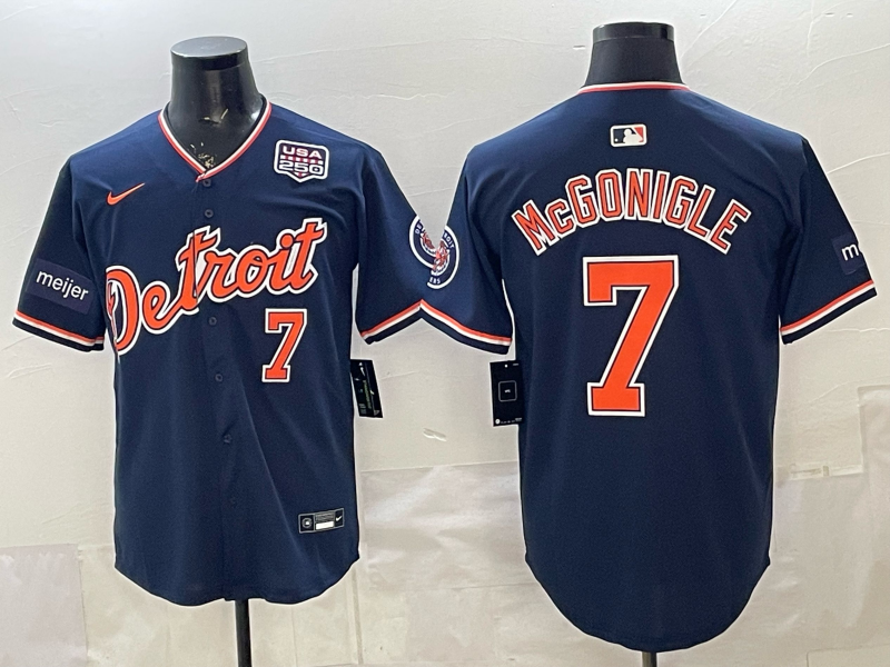 Men Detroit Tigers #7 McGonigle blue Nike 2026 MLB Jersey 0401004